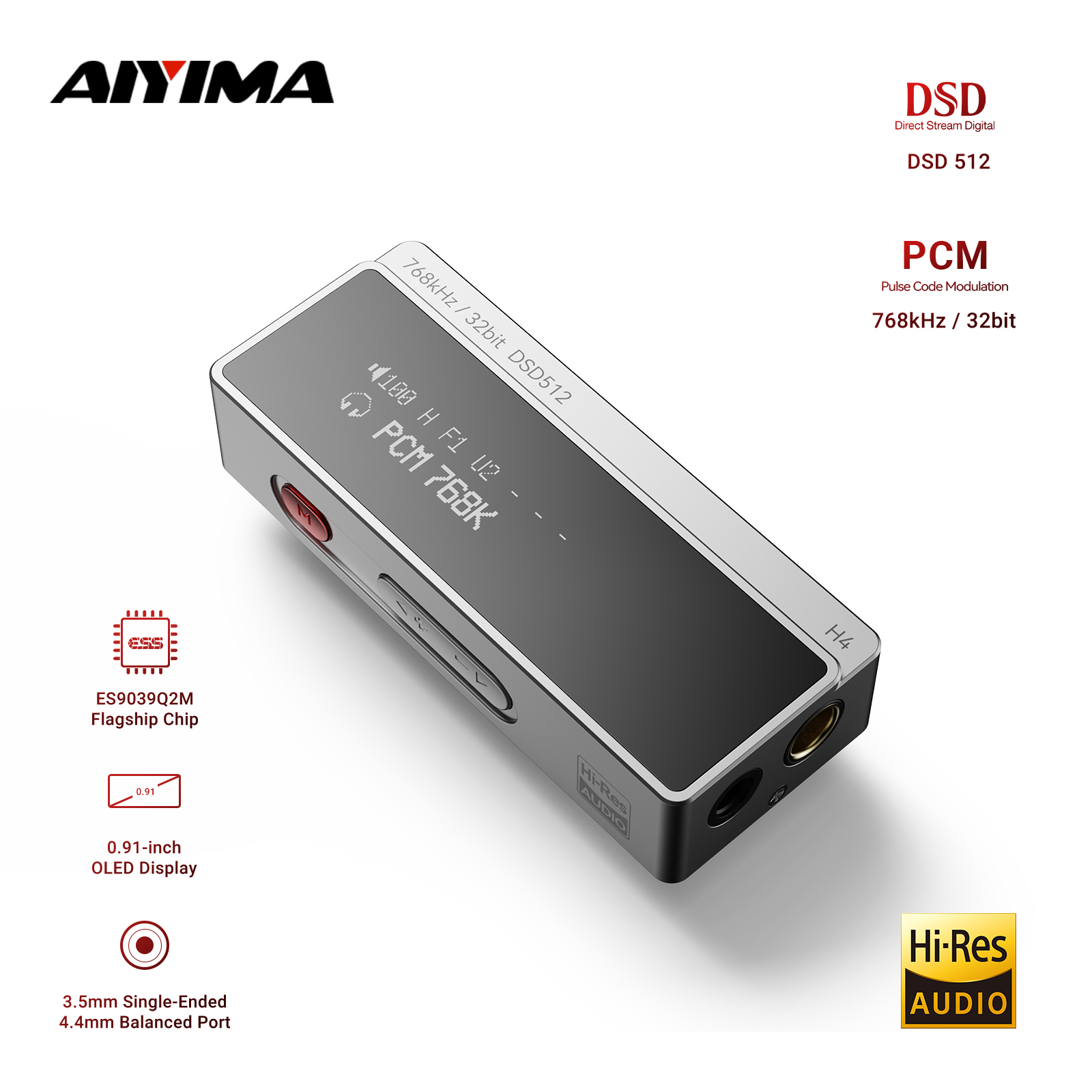 Es9018 Dac - Портативный усилитель для наушников AIYIMA H4
