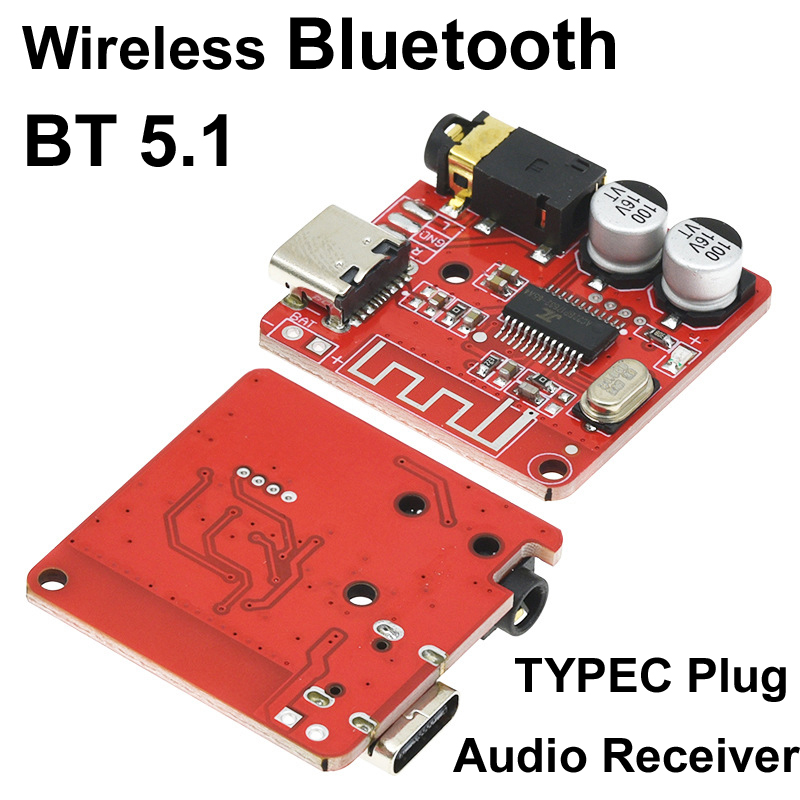 Audio Amplifier Board - Беспроводной Bluetooth-аудиоприемник Type-C DIY, плата декодирования