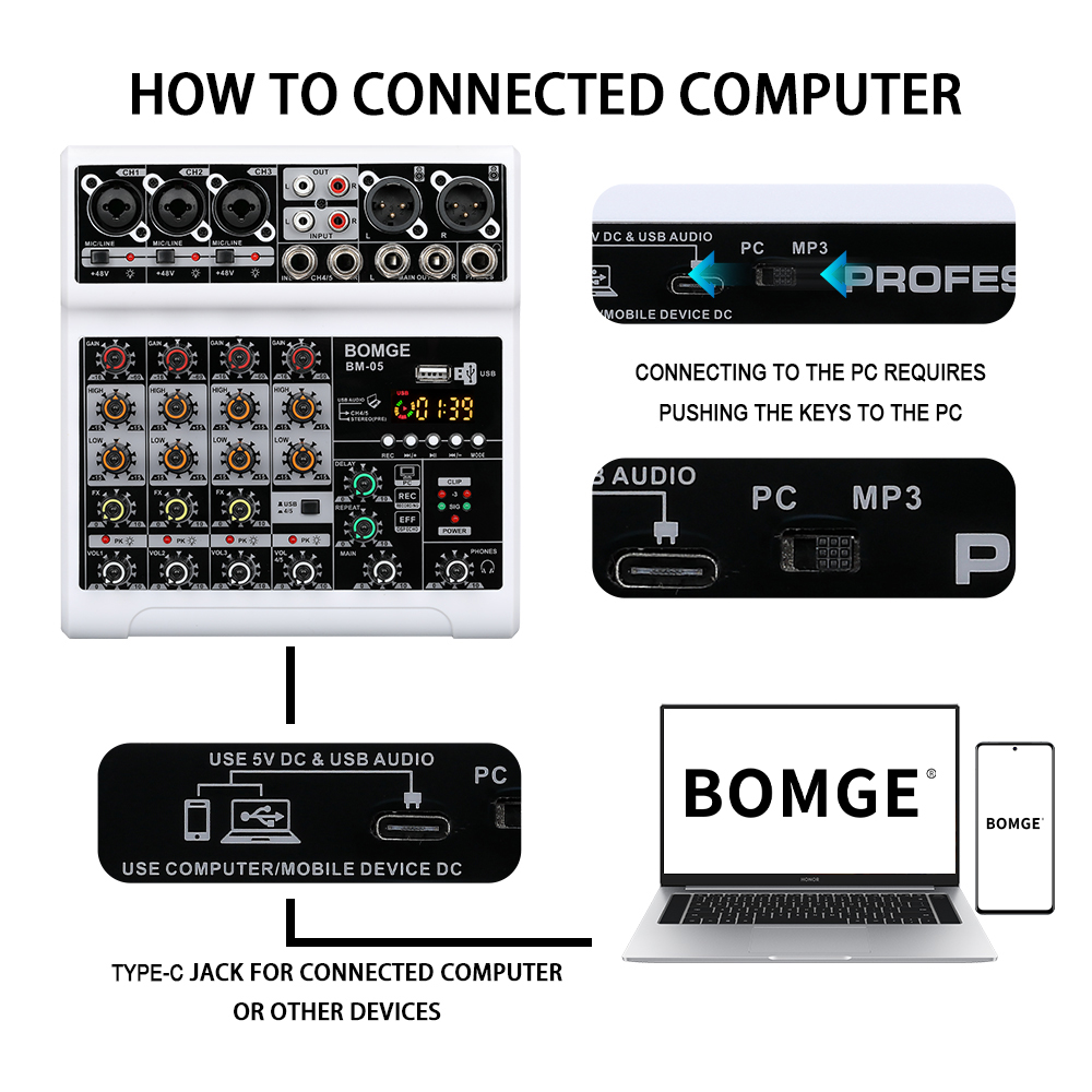 BOMGE – портативный аудиомикше – обзор и цена Usb Sound Card