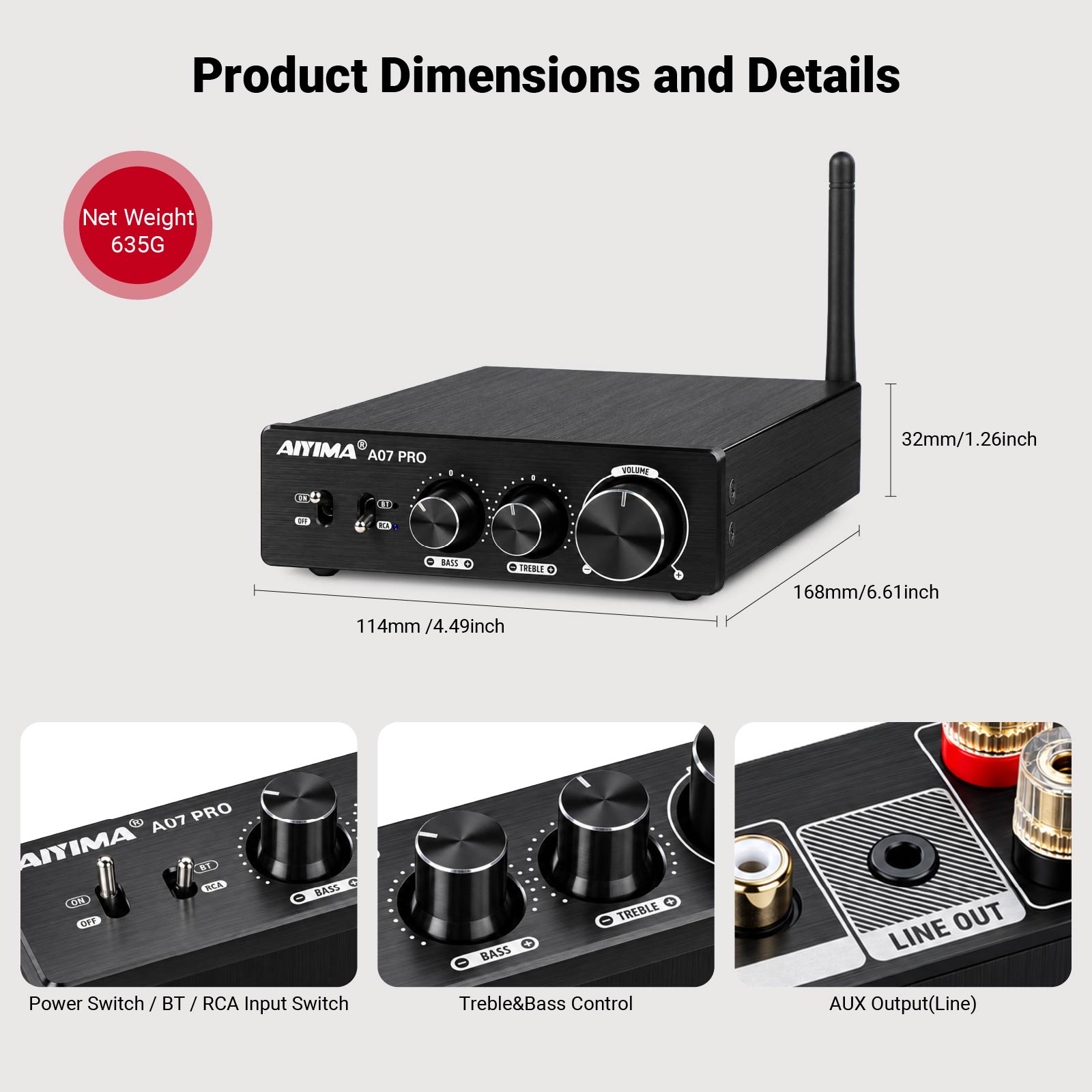 AIYIMA A07 PRO Bluetooth-усили – обзор и цена Es9018 Dac