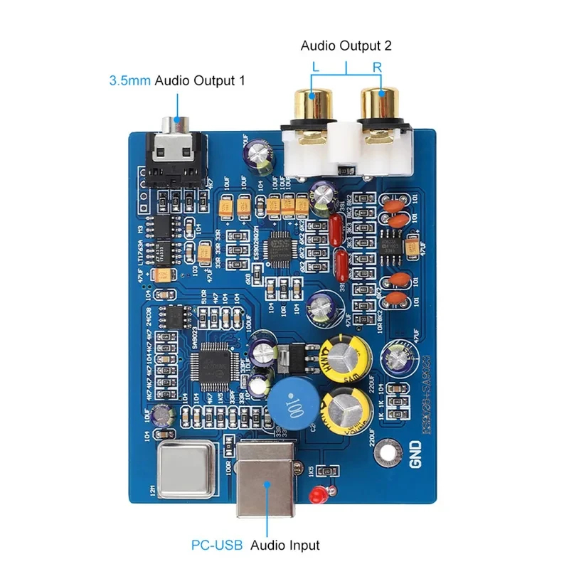 Плата USB-декодера YJ00130 ES9 – обзор и цена Audio Amplifier Board