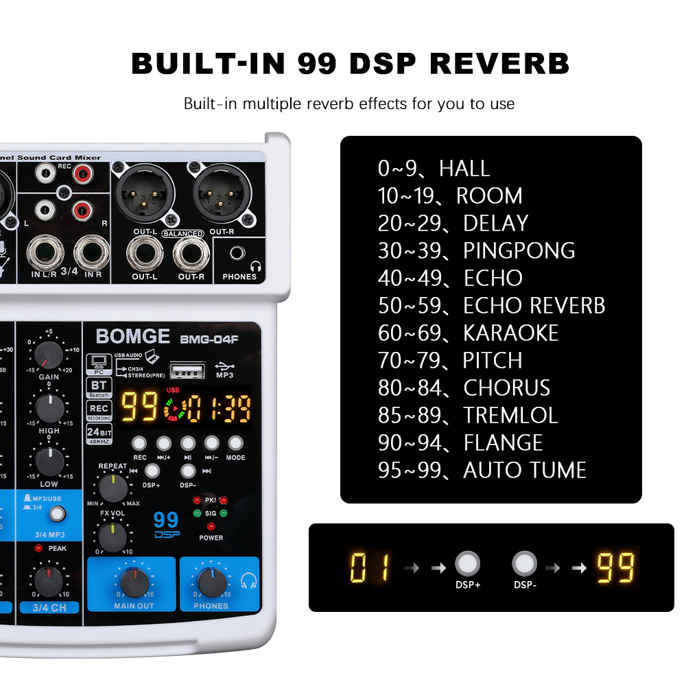 Портативный аудиомикшер BOMGE  – обзор и цена Usb Sound Card